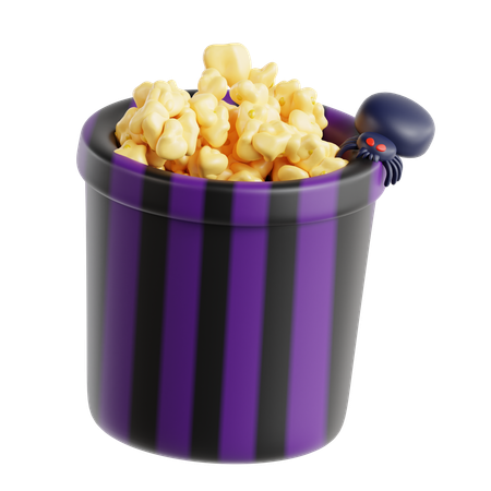 Halloween-Popcorn  3D Icon