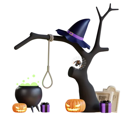 Halloween potion  3D Illustration