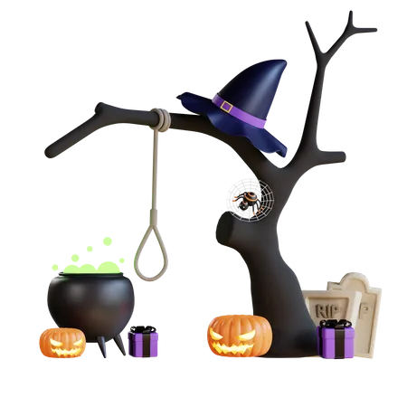 Halloween potion 3D Illustration