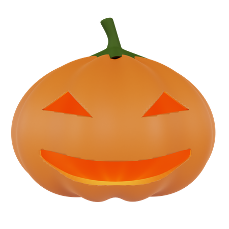 Halloween Pumkin Smile Orange 3D Icon