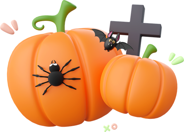 Halloween Pumpkin  3D Icon