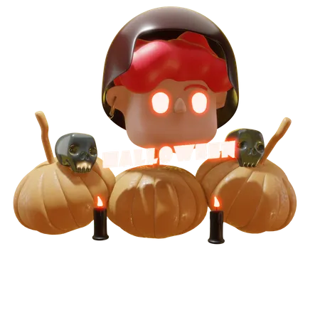 Halloween 3 D Pumpkin 3D Icon