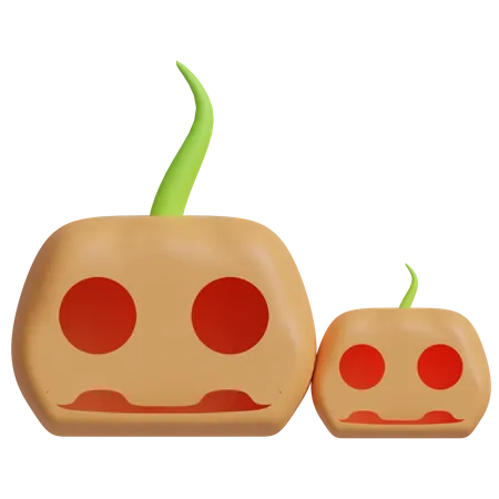 3 D Pumpkin Icon For Halloween Design 3D Icon