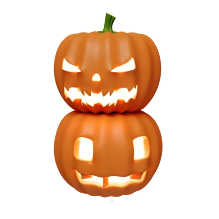 3 D Halloween Pumpkin Icon Traditional Element Of Decor For Halloween Icon Isolated On Gray Background 3 D Rendering Illustration Clipping Path 3D Icon