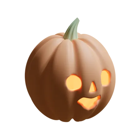 Halloween Pumpkin Jack O Lantern 3 D Design Element 3D Icon