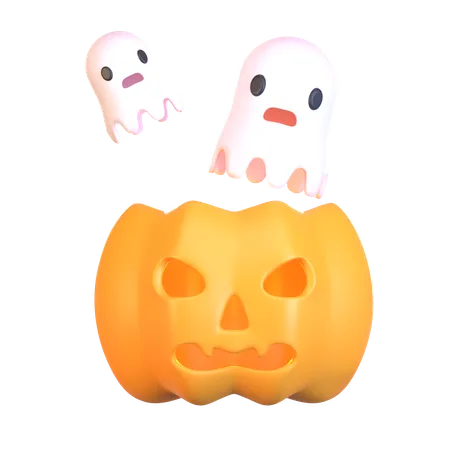 3 D Halloween Pumpkin Isometric Icon 3D Icon