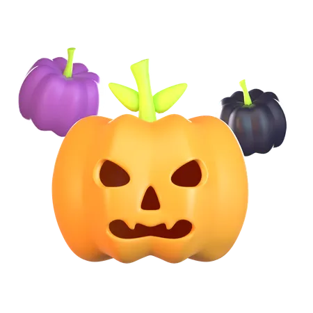 3 D Halloween Pumpkin Isometric Icon 3D Icon