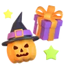 Halloween Pumpkin And Present
