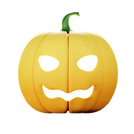 Halloween Pumpkin Smile  3D Icon