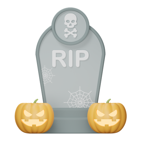 Halloween Rip Tombstone  3D Icon