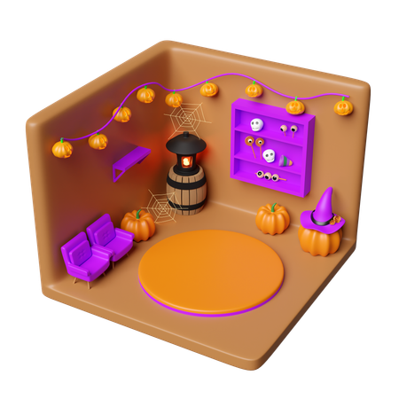 Halloween Room  3D Icon