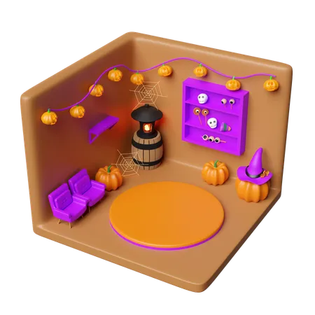 Halloween Room  3D Icon