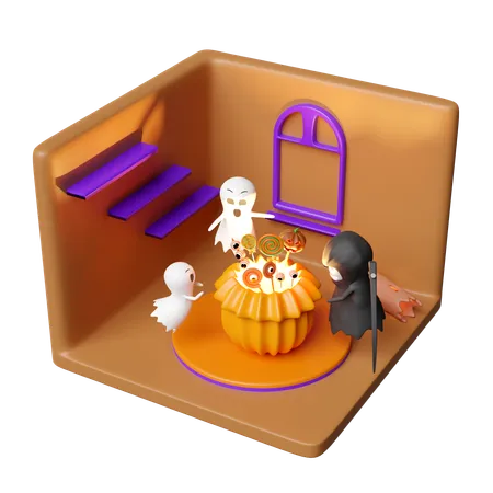 Halloween Room  3D Icon