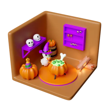 Halloween Room  3D Icon