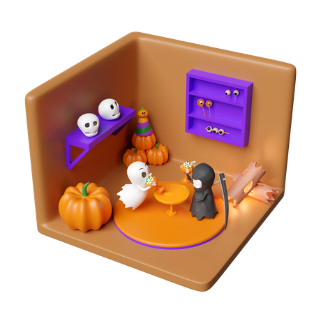 Halloween Room  3D Icon