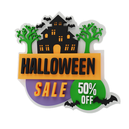 Halloween Sale  3D Sticker