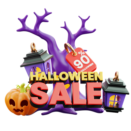 Halloween-Verkauf in Prozent  3D Icon