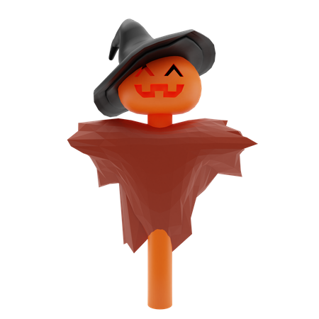 Halloween Scarecrow  3D Illustration