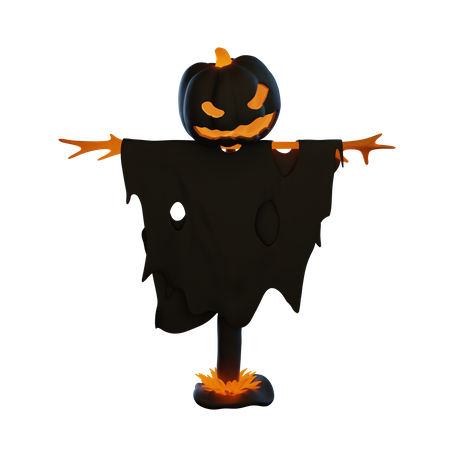Halloween Scarecrow  3D Illustration
