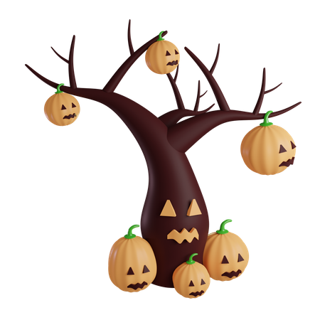 Halloween Scary Tree 3D Icon