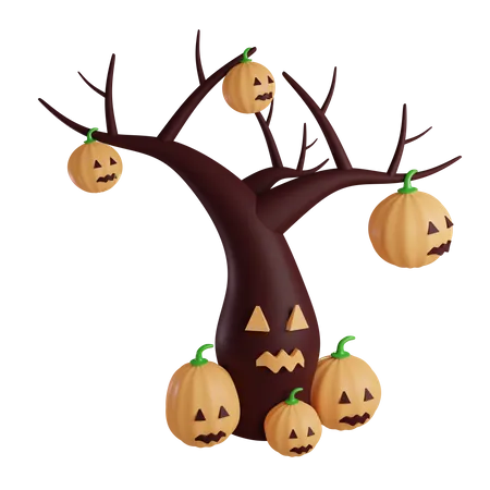 Halloween Scary Tree 3 D Illustration Contains PNG BLEND And OBJ Files 3D Icon
