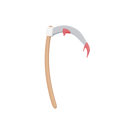 Halloween Scythe  3D Illustration