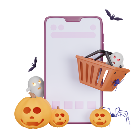 Halloween Shopping  3D Icon