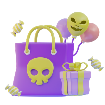 Halloween-Shopping  3D Icon