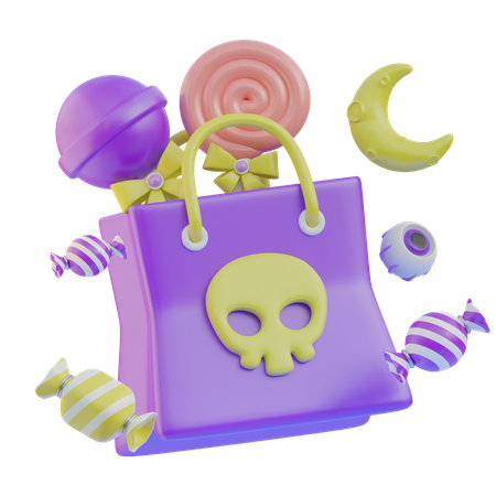 Halloween-Shopping  3D Icon