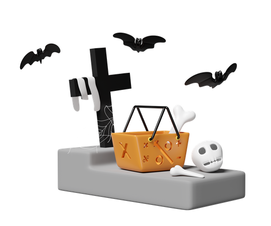 Halloween Shopping  3D Icon