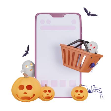 Halloween Shopping  3D Icon