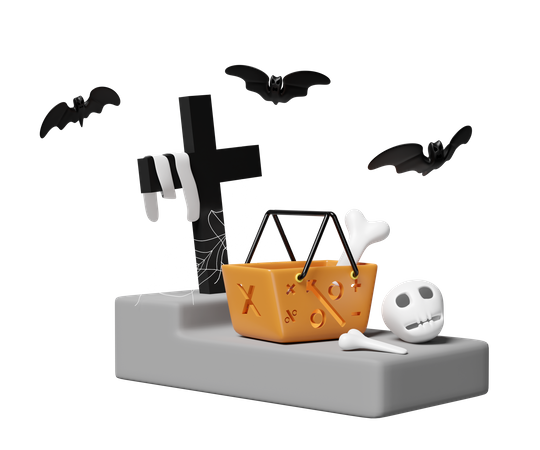 Halloween Shopping  3D Icon