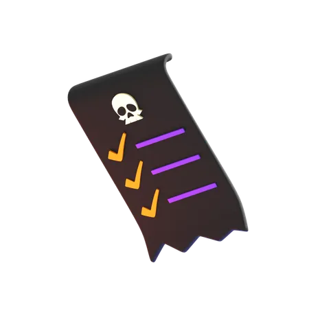 Halloween Shopping List  3D Icon