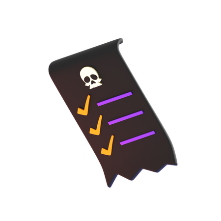 Halloween Shopping List  3D Icon