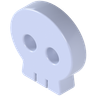 3d halloween skull logo