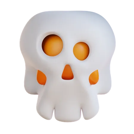 3 D Illustration Of A Halloween Skull 3D Icon