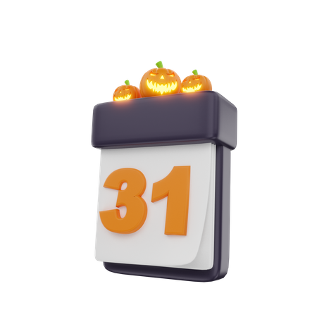 Halloween-Tageskalender  3D Icon