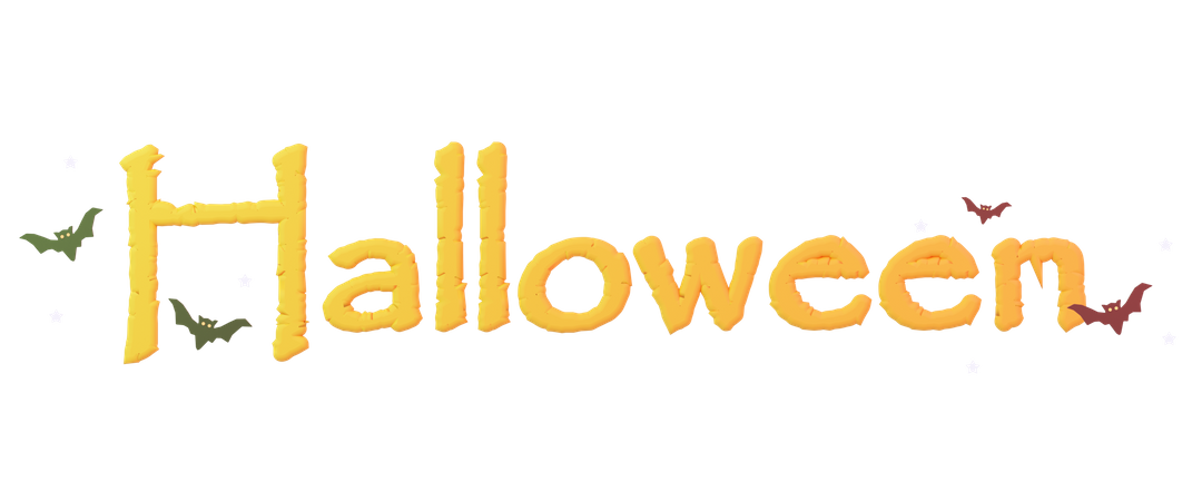 Halloween Text  3D Icon