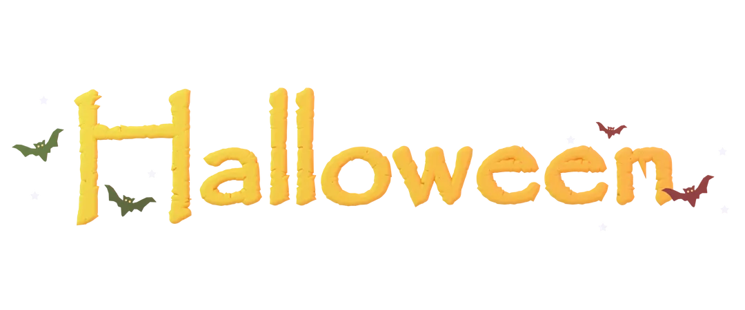 Halloween Text  3D Icon