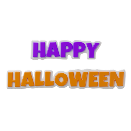Halloween Text  3D Icon
