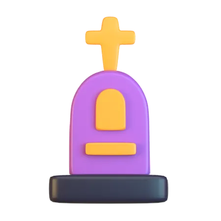 Halloween Tombstone  3D Icon