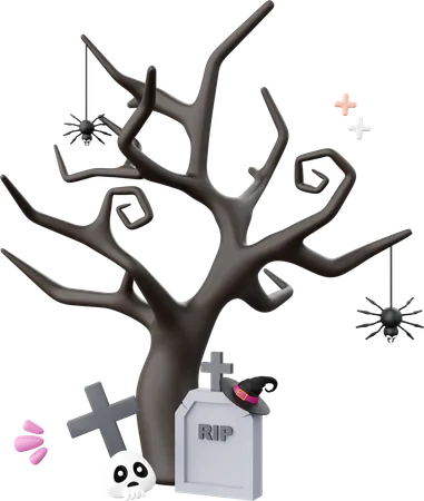 Toter baum halloween  3D Icon