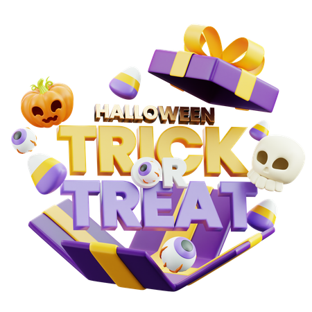 Halloween Trick Or Treat  3D Icon