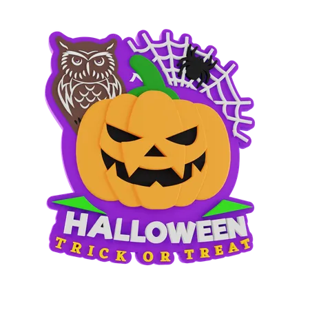 Halloween Trick Or Treat 3D Illustration