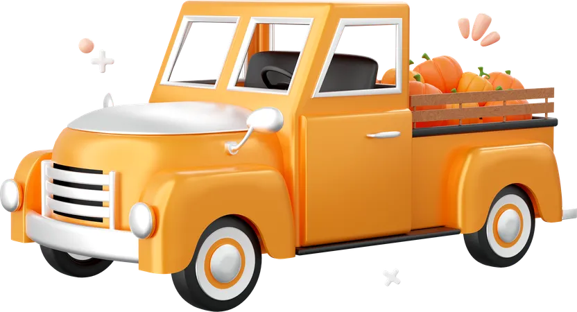 Halloween Truck  3D Icon