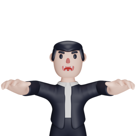 Halloween Vampire  3D Icon