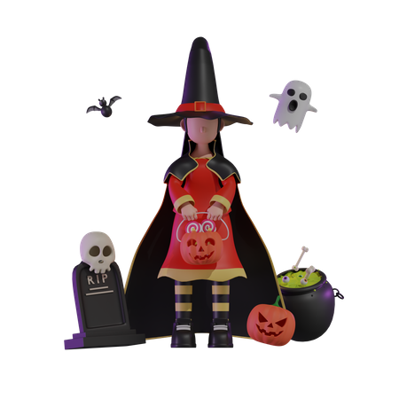 Halloween Witch 3D Icon
