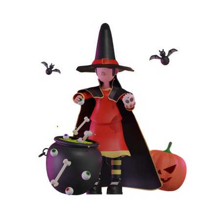 Halloween Witch 3D Icon
