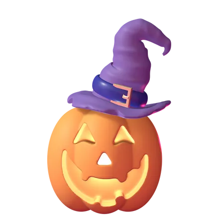 Halloween With Witch Hat  3D Icon