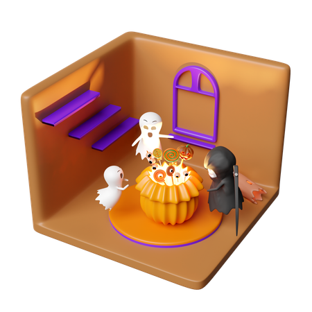 Halloween-Zimmer  3D Icon